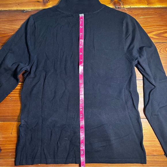 Pendleton Petite Silk Blend Women’s Mock Turtleneck Black Sweater. Size S - Picture 8 of 9